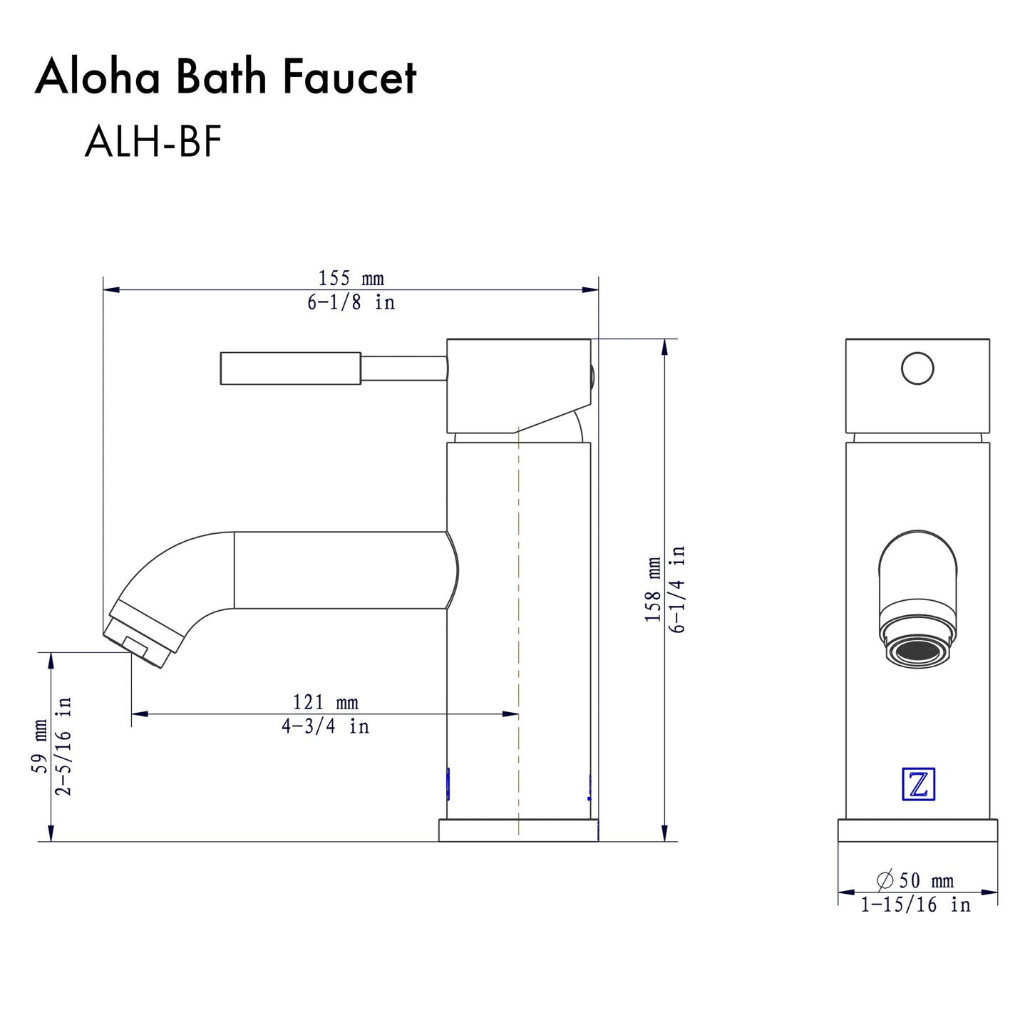 ZLINE Aloha Bath Faucet in Champagne Bronze (ALH-BF-CB)