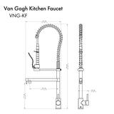 ZLINE Van Gogh Kitchen Faucet in Champagne Bronze (VNG-KF-CB)
