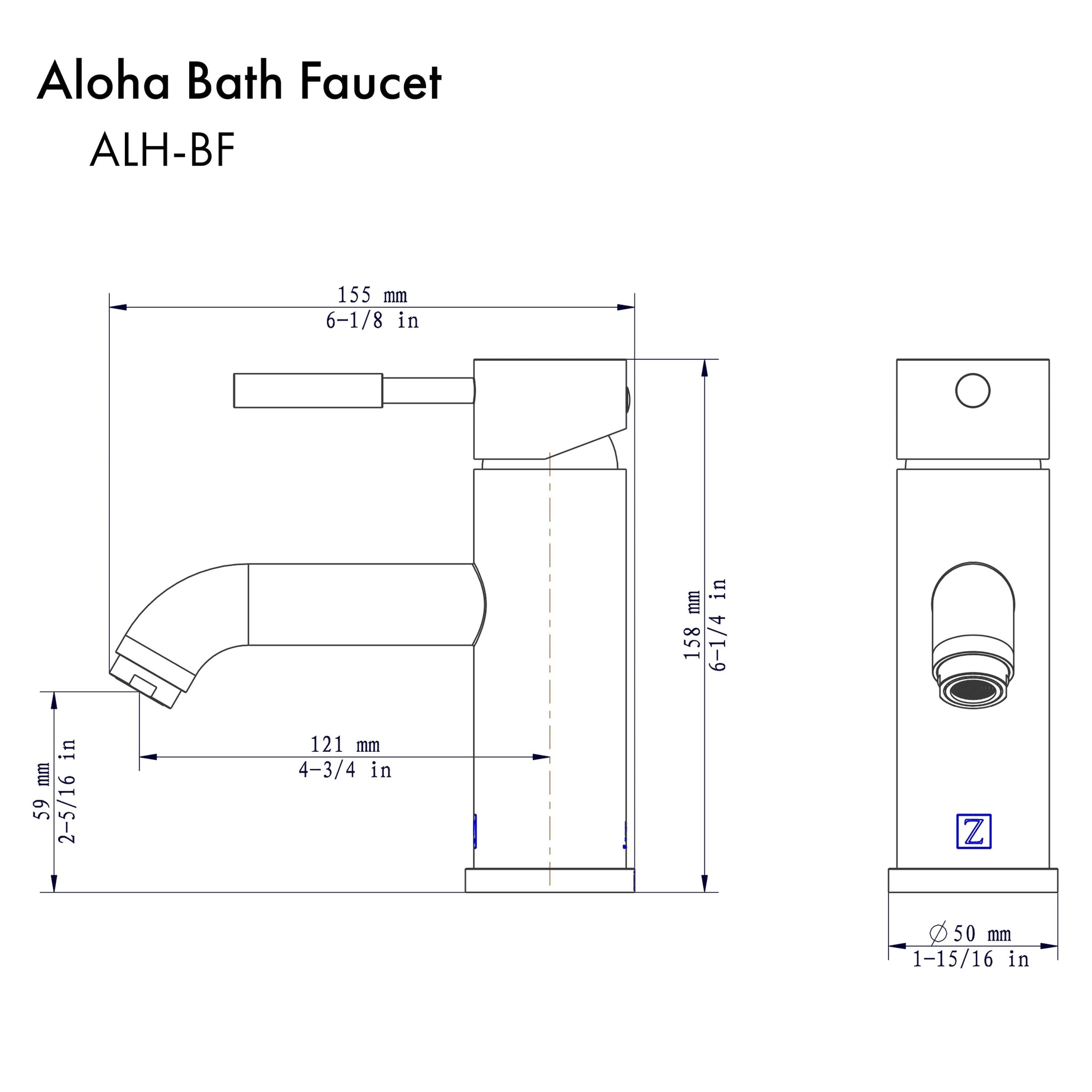 ZLINE Aloha Bath Faucet in Brushed Nickel (ALH-BF-CH)