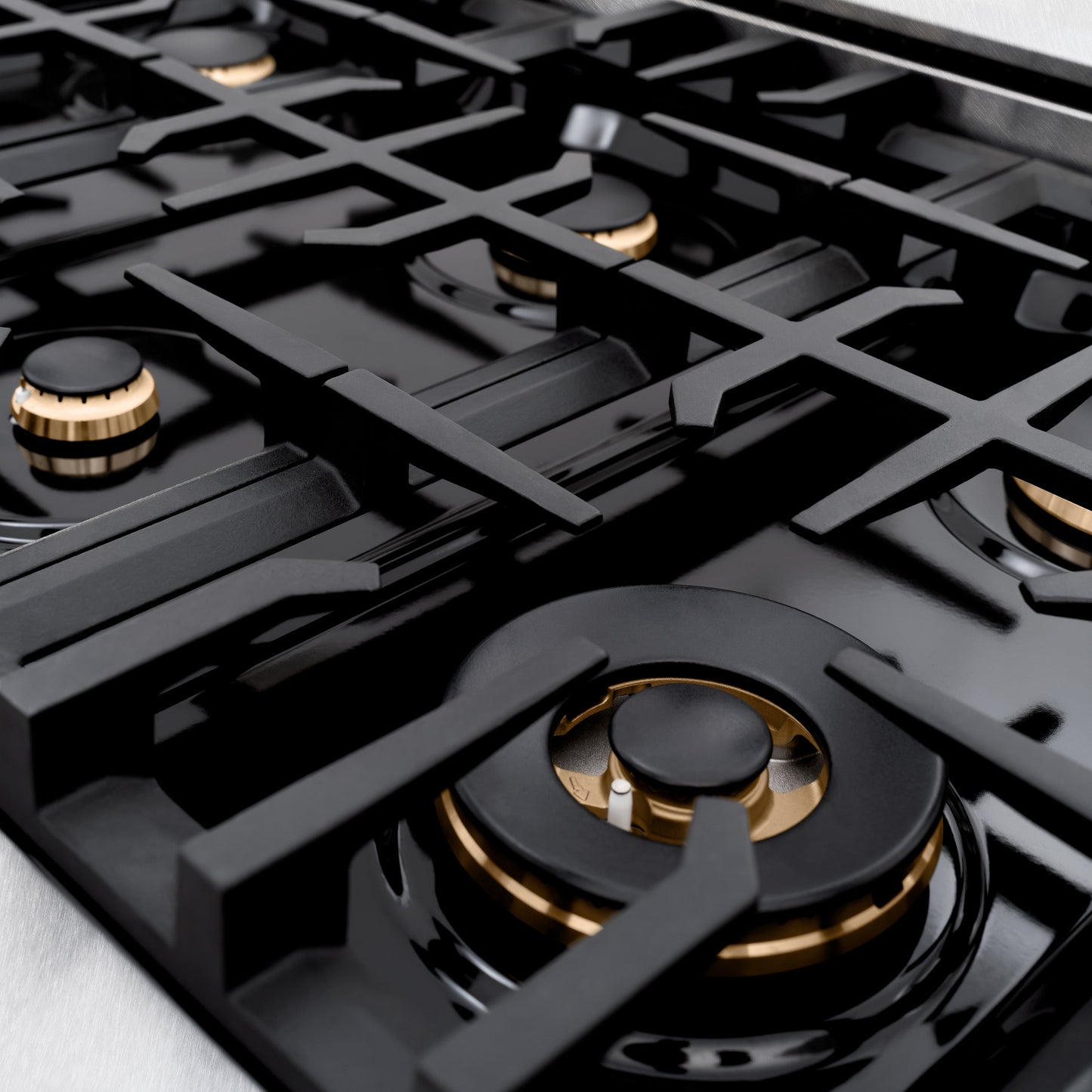 ZLINE Autograph Edition 36 in. 5.2 cu. ft. Classic Dual Fuel Range with 6 Burner Gas Cooktop and Electric Convection Oven in Satin Stainless Steel with White Matte Door and Matte Black Accents (CDRSZ-WM-36-MB)