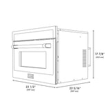 ZLINE 24 in. 1.6 cu ft. Built-in Convection Microwave Oven in Satin Stainless Steel with Speed and Sensor Cooking (MWO-24-SS)
