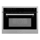 ZLINE 24 in. 1.6 cu ft. Built-in Convection Microwave Oven in Satin Stainless Steel with Speed and Sensor Cooking (MWO-24-SS)