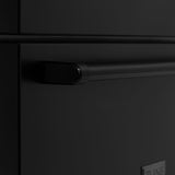 ZLINE 36 in. 22.5 cu. ft. Counter-Depth French Door Refrigerator with Ice Maker in Fingerprint-Resistant Black Stainless Steel (RFM-36-BS)