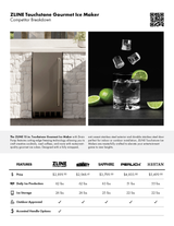 ZLINE 15 in. Touchstone Gourmet Ice Maker with Drain Pump and Solid Stainless Steel Door (IGMD-ST-15)