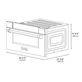 Autograph Edition Microwave Drawer with Traditional Handle in Black Stainless and Champagne Bronze (MWDZ-30-BS-CB)