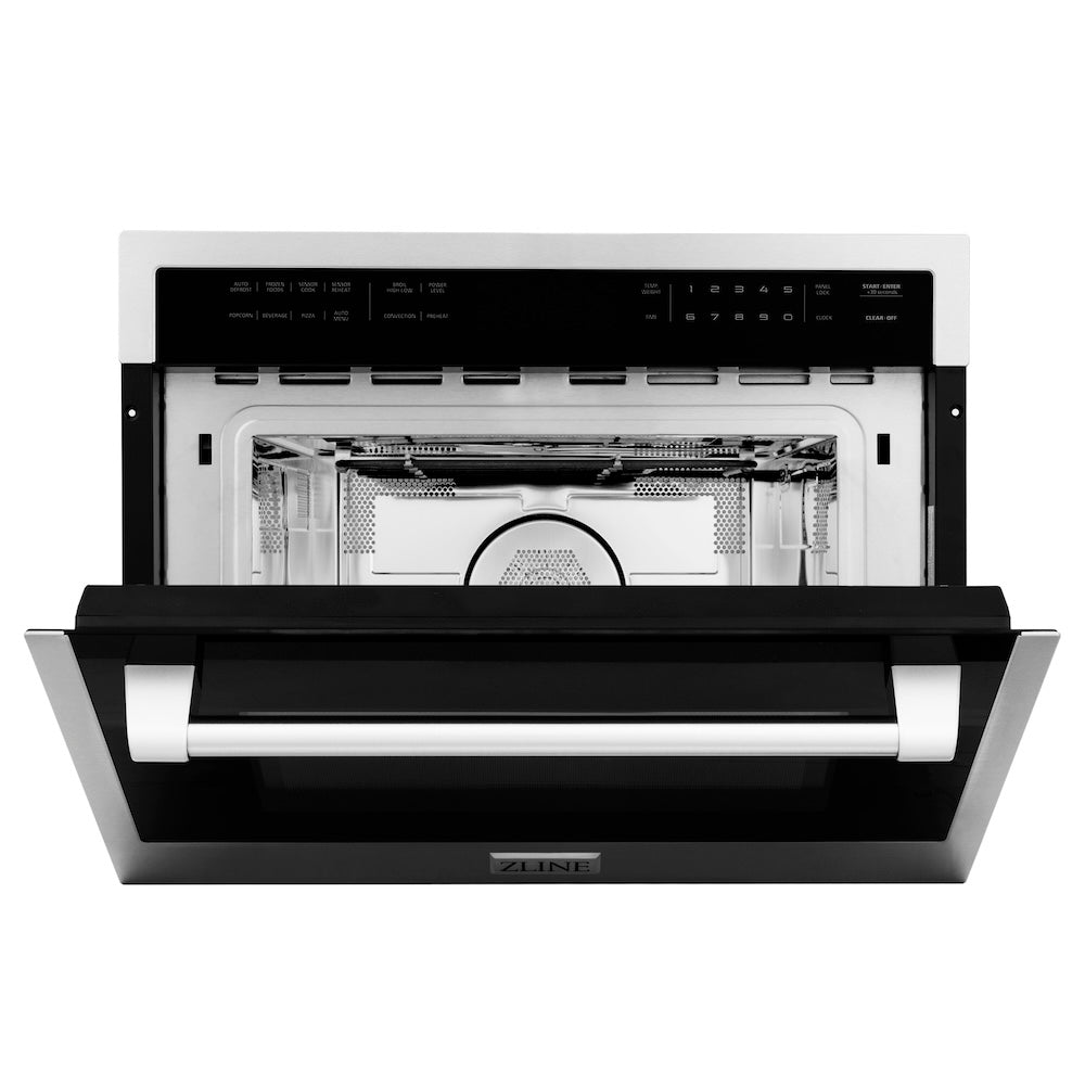 ZLINE 24" 1.6 cu ft. Built-in Convection Microwave Oven in Stainless Steel with Speed and Sensor Cooking (MWO-24)