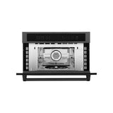ZLINE 30” 1.6 cu ft. Built-in Convection Microwave Oven in Black Stainless Steel with Speed and Sensor Cooking (MWO-30-BS)