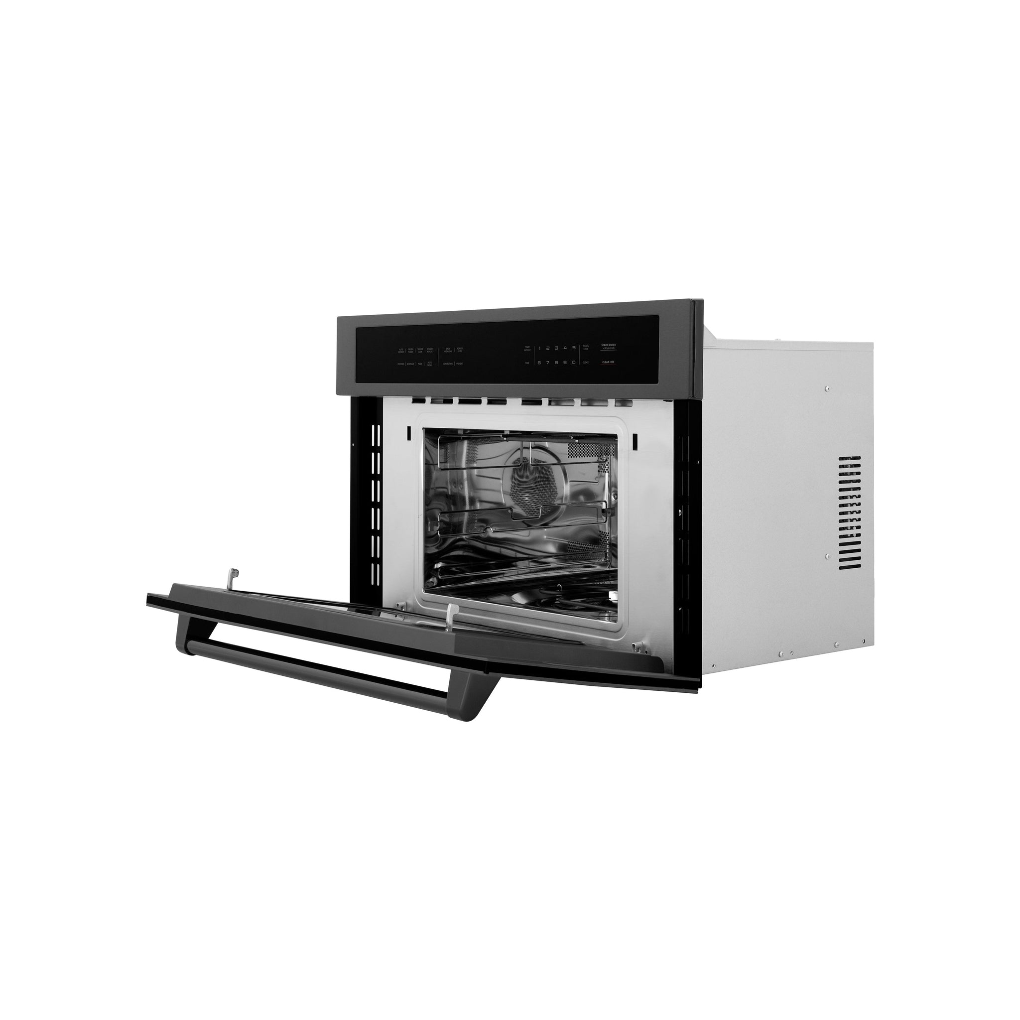 ZLINE 30” 1.6 cu ft. Built-in Convection Microwave Oven in Black Stainless Steel with Speed and Sensor Cooking (MWO-30-BS)