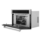 ZLINE 30 in. 1.6 cu ft. Built-in Convection Microwave Oven in Satin Stainless Steel with Speed and Sensor Cooking (MWO-30-SS)