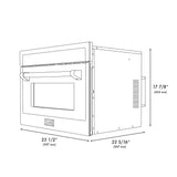 ZLINE Autograph Edition 24" 1.6 cu ft. Built-in Convection Microwave Oven in Stainless Steel and Polished Gold  Accents (MWOZ-24-G)