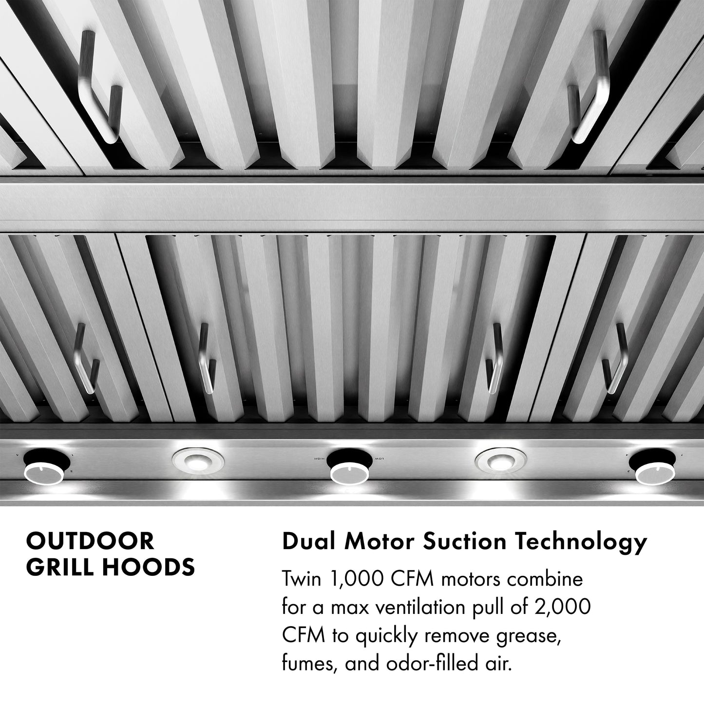 ZLINE 72 in. Under Cabinet Outdoor Grill Hood (GOU1-72)
