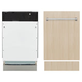 ZLINE 18" Tallac Series 3rd Rack Top Control Dishwasher in Custom Panel Ready with Stainless Steel Tub, 51dBa (DWV-18)