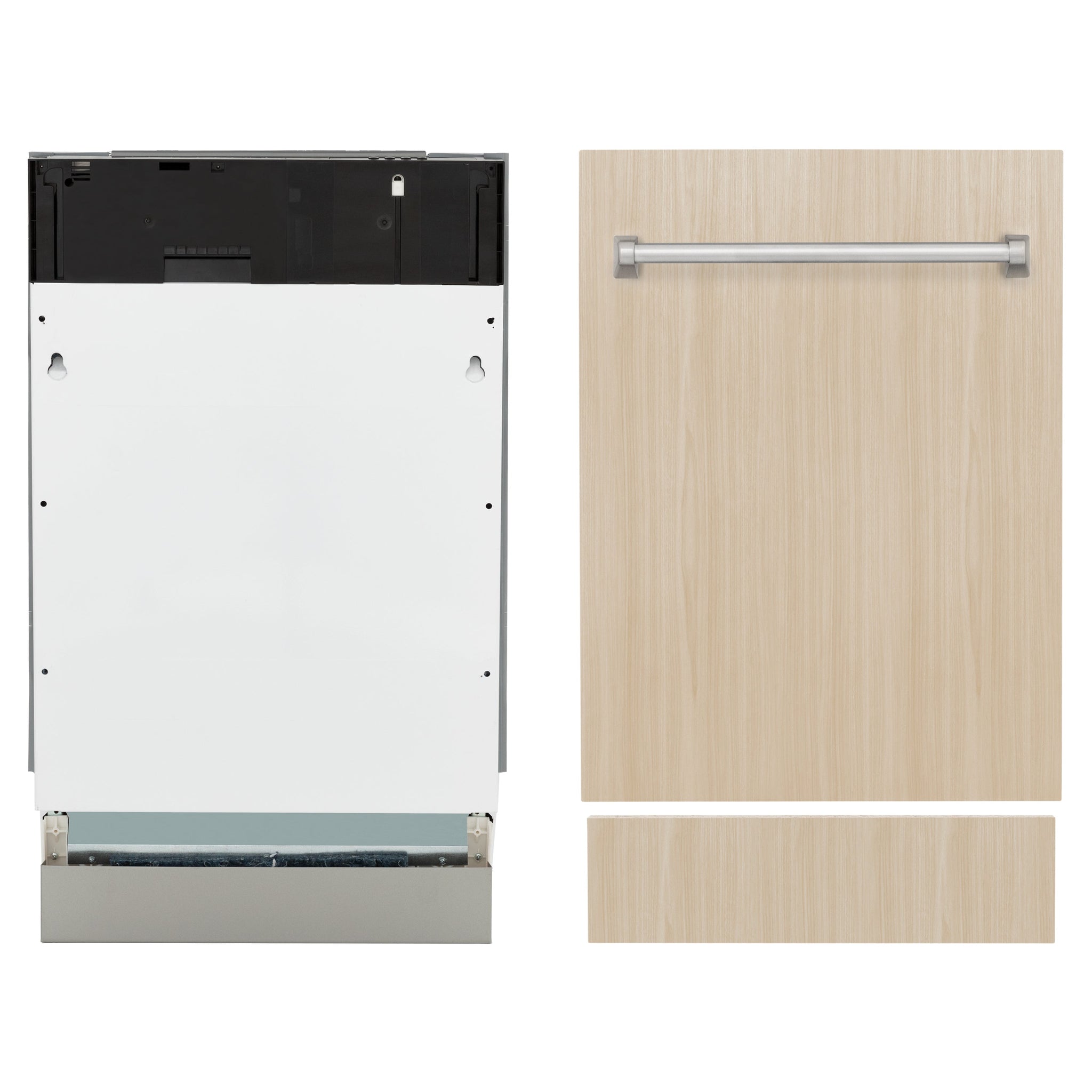 ZLINE 18" Tallac Series 3rd Rack Top Control Dishwasher in Custom Panel Ready with Stainless Steel Tub, 51dBa (DWV-18)