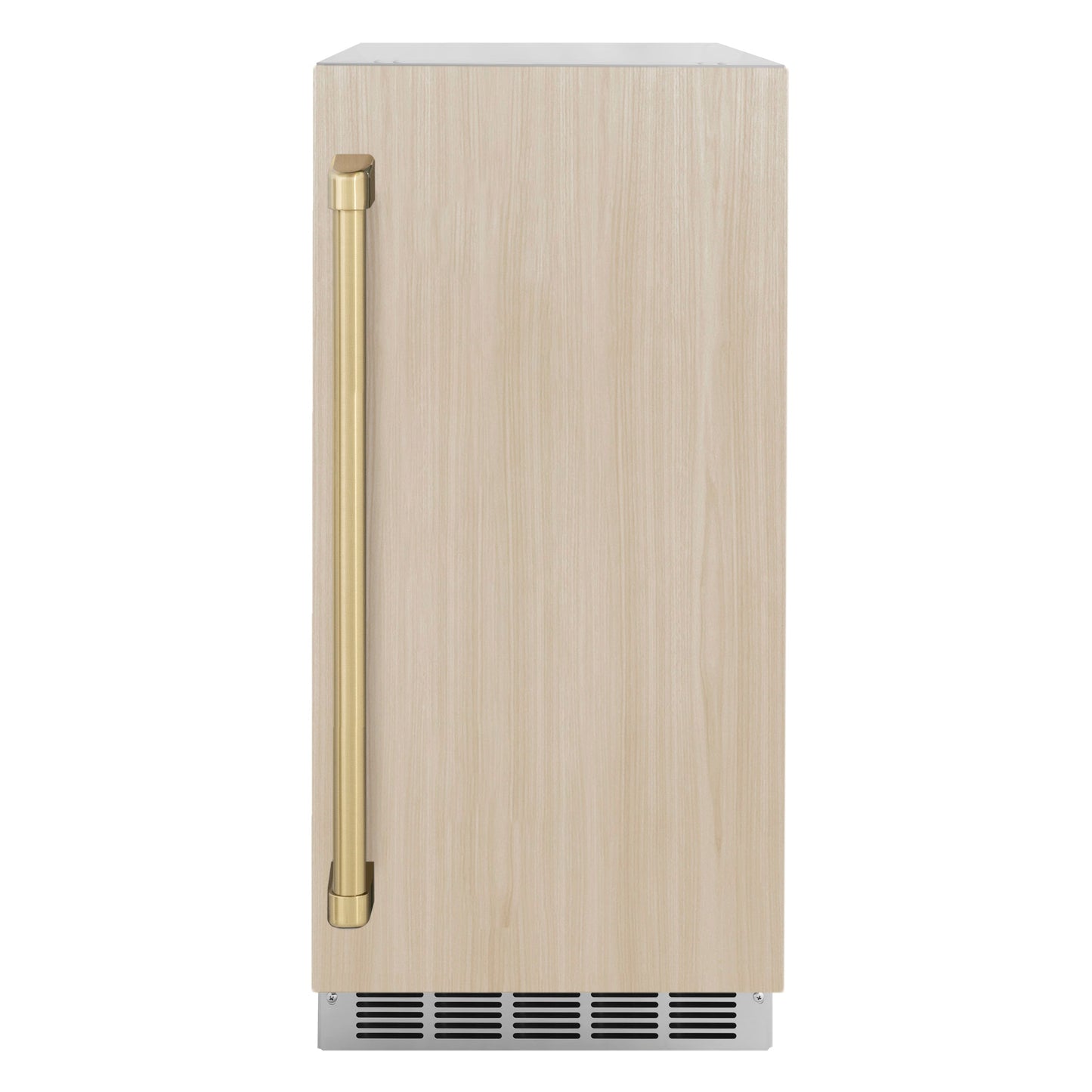 ZLINE Autograph Edition 15 in. Touchstone Gourmet Ice Maker with Drain Pump and Panel Ready Door with Champagne Bronze Handle (IGMDPZ-15-CB)