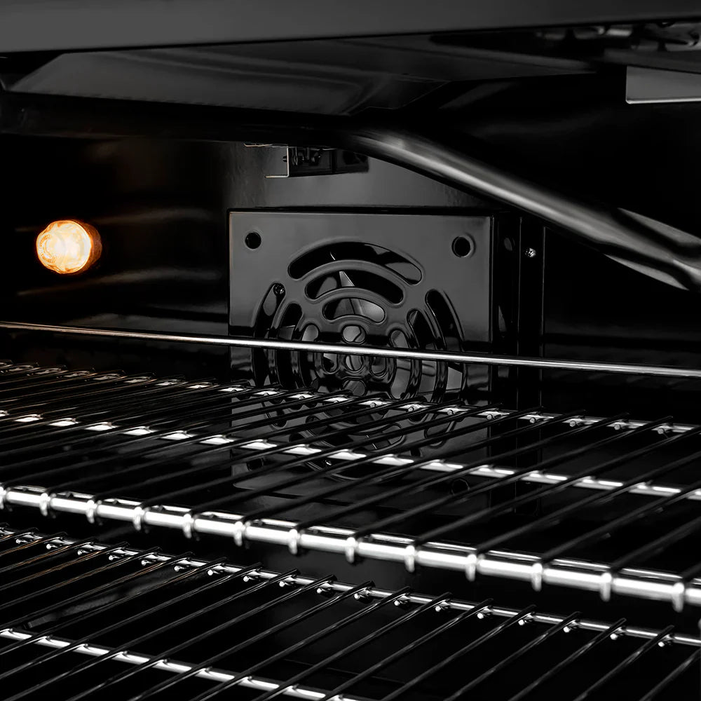 ZLINE Autograph Edition 36 in. 5.2 cu. ft. Paramount Gas Range with 6 Burner DuoPro™ Cooktop and Convection Gas Oven in Black Stainless Steel and Polished Gold Accents (PSGRBZ-36-G)