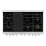ZLINE 48 in. 6.7 cu. ft. Paramount Double Oven Dual Fuel Range in Satin Stainless Steel with 8 Brass Burners (SDRS-BR-48)