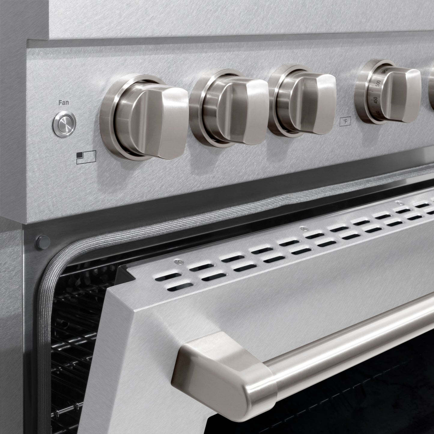 ZLINE 48 in. 6.7 cu. ft. Paramount Double Oven Dual Fuel Range with 8 Burner Gas Cooktop in Satin Stainless Steel (SDRS-48)