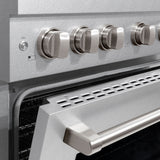 ZLINE 48 in. 6.7 cu. ft. Paramount Double Oven Gas Range with 8 Burner Cooktop in Satin Stainless Steel (SGRS-48)