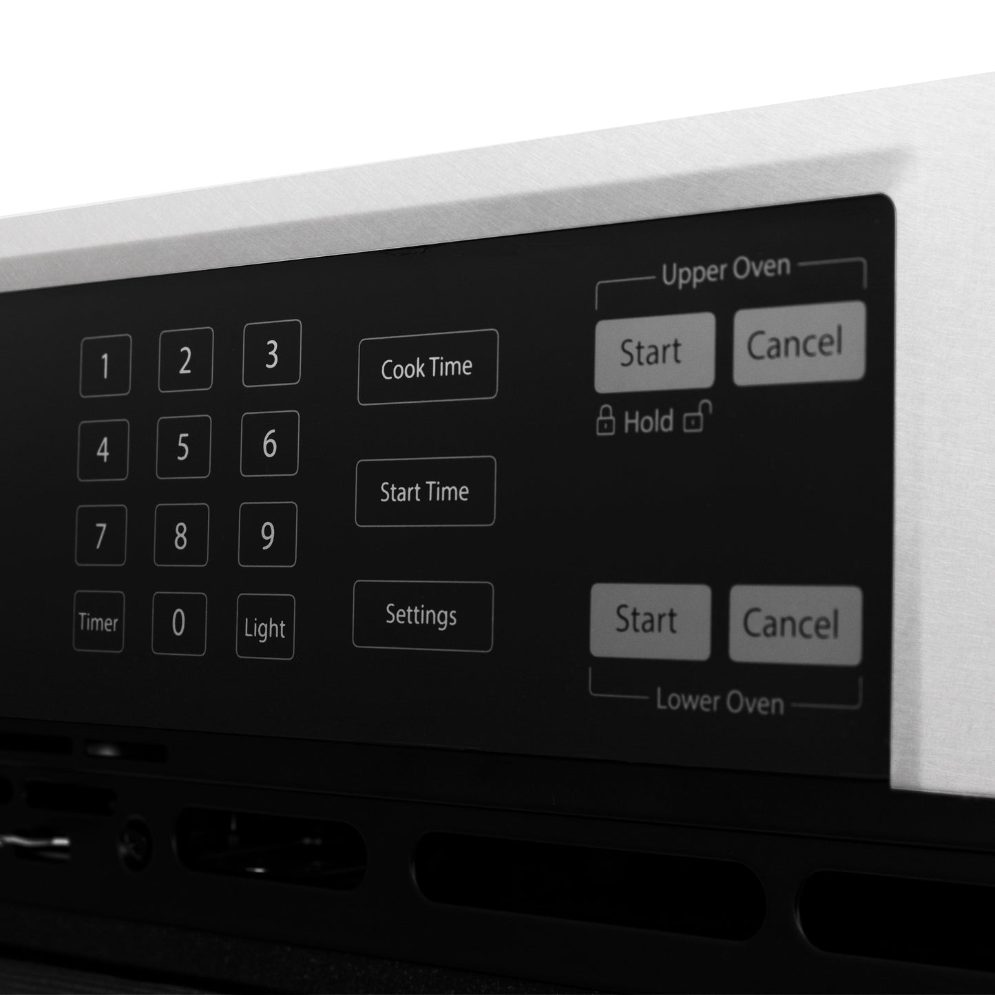 ZLINE 30 in. Professional True Convection Double Wall Oven with Air Fry and Self Clean in Satin Stainless Steel with White Matte Doors (WADS-WM-30)