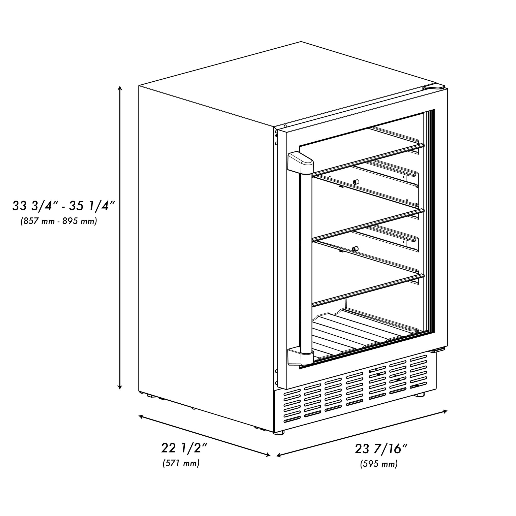 ZLINE 24 in. Monument 154 Can Beverage Fridge in Stainless Steel (RBV-US-24)