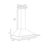 ZLINE 36 in. Convertible Black Stainless Steel Wall Mount Range Hood With Black Stainless Steel Handle (BSKB4X-36)