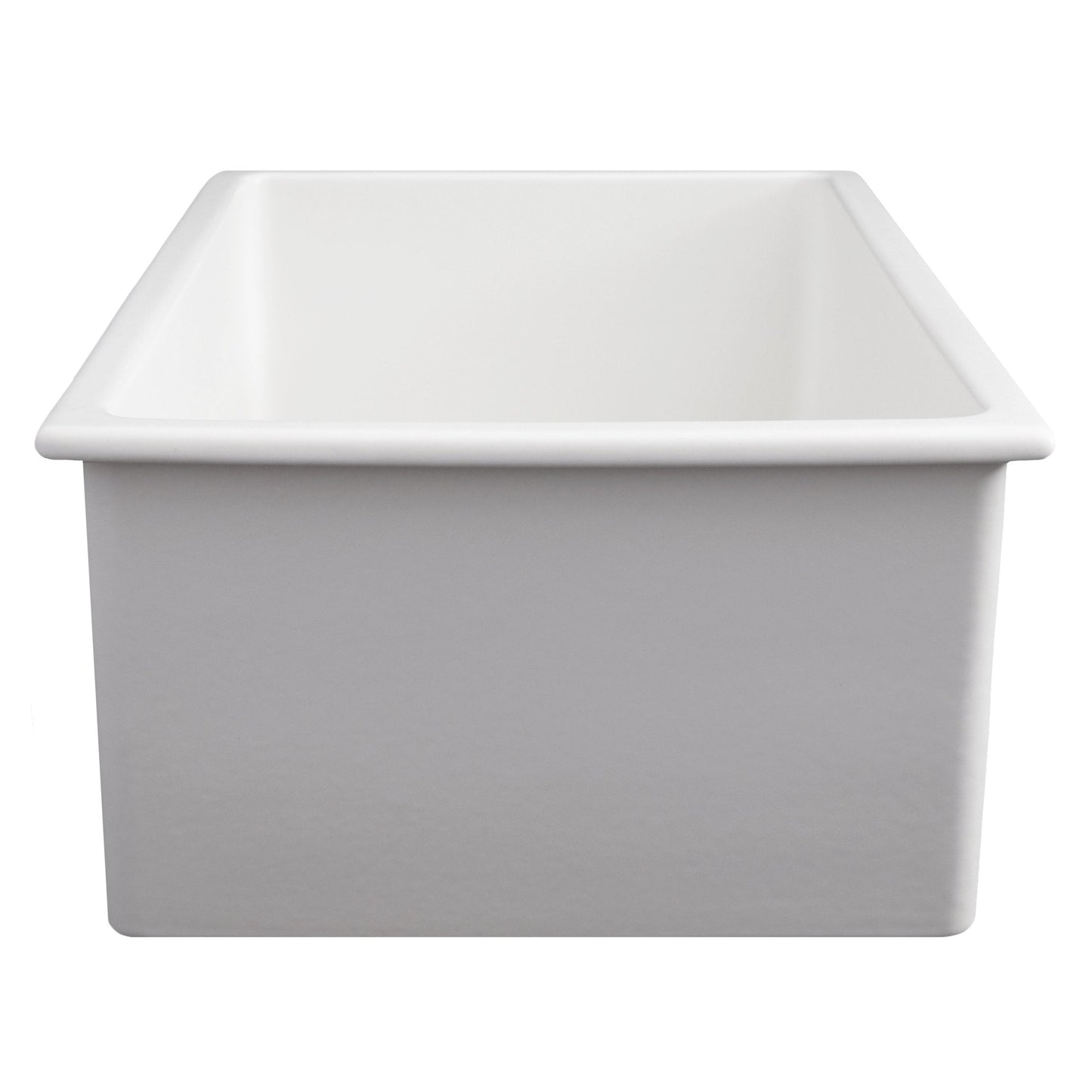ZLINE 30" Rome Dual Mount Single Bowl Fireclay Kitchen Sink with Bottom Grid (FRC5124)