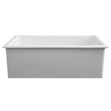 ZLINE 30" Rome Dual Mount Single Bowl Fireclay Kitchen Sink with Bottom Grid (FRC5124)