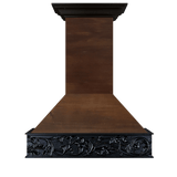ZLINE 36 in. Wooden Island Mount Range Hood in Antigua and Walnut (9373AR-36)