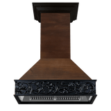 ZLINE 36 in. Wooden Island Mount Range Hood in Antigua and Walnut (9373AR-36)