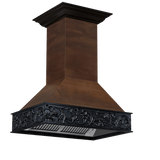 ZLINE 36 in. Wooden Island Mount Range Hood in Antigua and Walnut (9373AR-36)