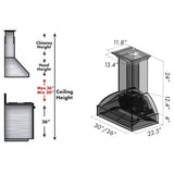 ZLINE 36 in. Wooden Wall Mount Range Hood in Antigua and Walnut (369AW-36)
