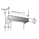 ZLINE Satin Stainless Steel Crown Molding Profile 6 for Wall Mount Range Hoods (CM6-KB-S304)