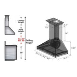 ZLINE Convertible Vent Wooden Wall Mount Range Hood in Antigua and Walnut (KBAR)